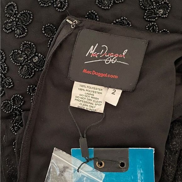 Mac Duggal Floral Beaded Sheath Dress size 2 - Picture 12 of 12